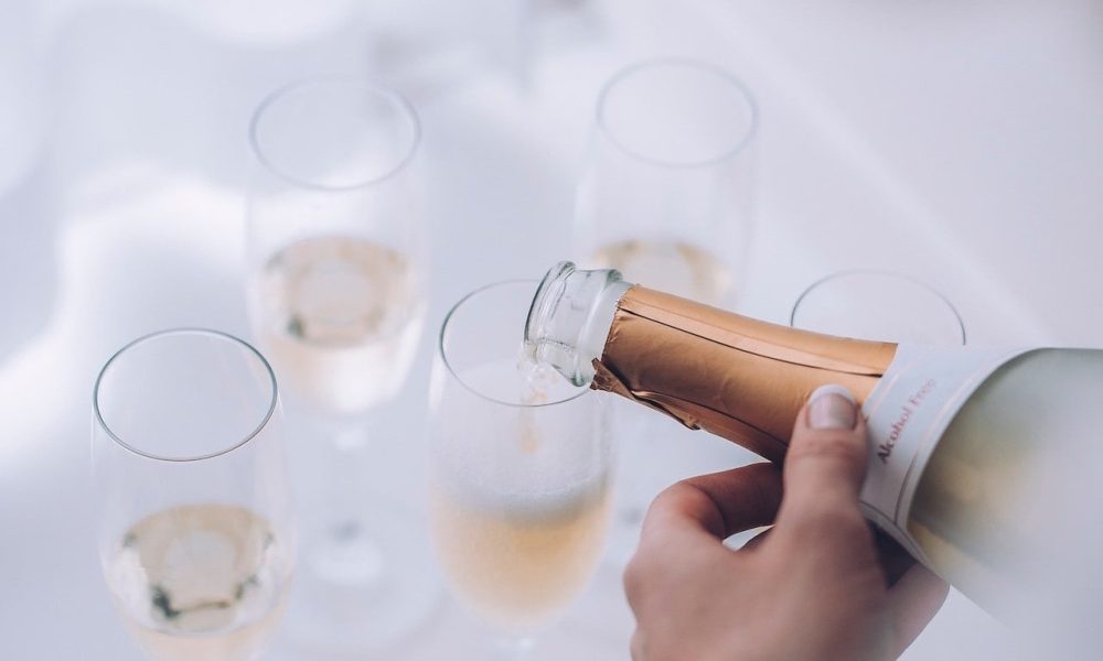 Wanderlust Adventure Yacht wedding champagne